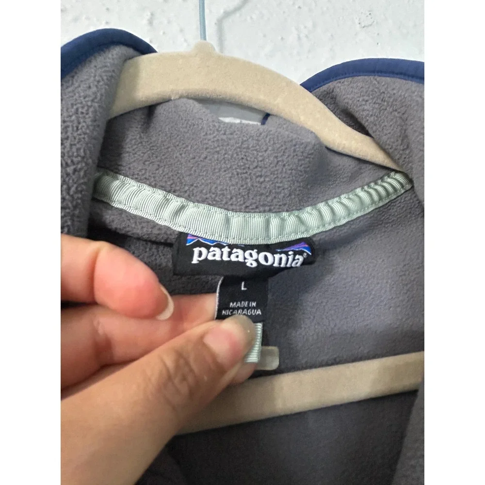 Patagonia Synchilla Snap-T Fleece Pullover Grey Green Mens Large